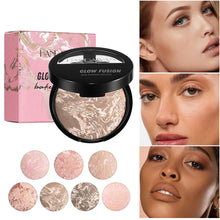 Load image into Gallery viewer, 6 Colors Baked Duo Matte Finishing Powder Foundation Compact Waterproof Long Lasting Full Coverage Makeup Base Smooth Skin
