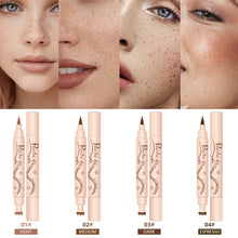 Load image into Gallery viewer, 2IN1 Freckle Stamp Pen Waterproof Smudge Proof Long Lasting Liquid Freckles Makeup Double-Ended Fake Freckle &amp; Mole Pen Natural Look
