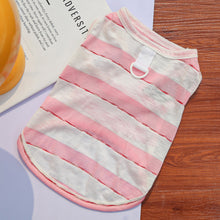Load image into Gallery viewer, Summer Striped Cooling Dog Vest Thin Sleeveless Anti Shedding Pet T Shirt Costume Clothes For Small Medium Dogs Cats

