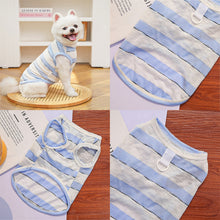 Load image into Gallery viewer, Summer Striped Cooling Dog Vest Thin Sleeveless Anti Shedding Pet T Shirt Costume Clothes For Small Medium Dogs Cats
