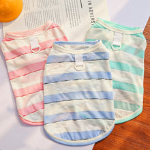 Load image into Gallery viewer, Summer Striped Cooling Dog Vest Thin Sleeveless Anti Shedding Pet T Shirt Costume Clothes For Small Medium Dogs Cats
