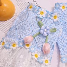 Load image into Gallery viewer, Summer Floral Printed Mesh Lace Pet Dress With Bow Cute Flower Puppy Kitty Costume Clothes For Small Dogs Cats
