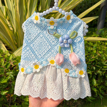 Load image into Gallery viewer, Summer Floral Printed Mesh Lace Pet Dress With Bow Cute Flower Puppy Kitty Costume Clothes For Small Dogs Cats
