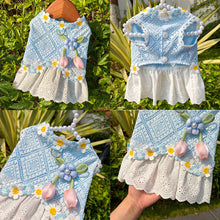 Load image into Gallery viewer, Summer Floral Printed Mesh Lace Pet Dress With Bow Cute Flower Puppy Kitty Costume Clothes For Small Dogs Cats
