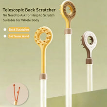Load image into Gallery viewer, 2 In 1 Retractable Double Sided Cat Teaser Wand Multifunctional Massage Scratcher Interactive Pet Toy For Kittens
