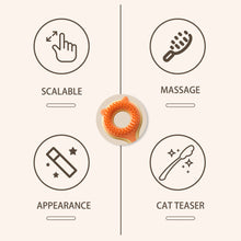 Load image into Gallery viewer, 2 In 1 Retractable Double Sided Cat Teaser Wand Multifunctional Massage Scratcher Interactive Pet Toy For Kittens
