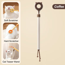 Load image into Gallery viewer, 2 In 1 Retractable Double Sided Cat Teaser Wand Multifunctional Massage Scratcher Interactive Pet Toy For Kittens
