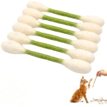 Load image into Gallery viewer, 6Pcs Giant Cotton Swab Shaped Catnip Cat Toy Durable Chewing Teething Dental Rope Interactive Kitten Play Accessory
