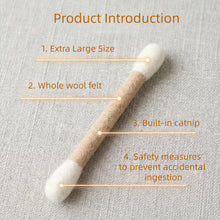 Load image into Gallery viewer, Giant Wool Cotton Swab Shaped Catnip Toy Durable Teeth Grinding Chew Stick Interactive Kitten Self Play Accessory
