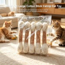 Load image into Gallery viewer, Giant Wool Cotton Swab Shaped Catnip Toy Durable Teeth Grinding Chew Stick Interactive Kitten Self Play Accessory
