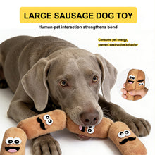 Load image into Gallery viewer, Simulated Sausage Plush Squeaky Dog Toy BB Sound Bite Resistant Teeth Grinding Chew Toy For Puppy Boredom Relief
