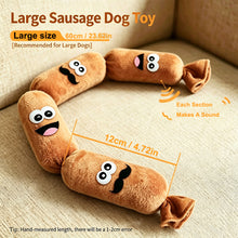 Load image into Gallery viewer, Simulated Sausage Plush Squeaky Dog Toy BB Sound Bite Resistant Teeth Grinding Chew Toy For Puppy Boredom Relief
