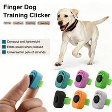 Load image into Gallery viewer, Professional Mini Finger Ring Pet Training Clicker No Battery Lightweight Interactive Sound Trainer For Dogs Cats
