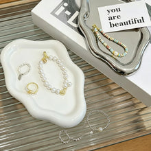 Load image into Gallery viewer, Cloud Shaped Electroplated Plastic Jewelry Tray Rings Earrings Storage Display Plate Bedroom Decor Photo Prop For Women

