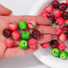 Load image into Gallery viewer, 5Pcs Simulation 3D Apple Fruit Resin Loose Beads DIY Handmade Bracelet Necklace Phone Charm Craft Supplies
