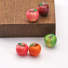 Load image into Gallery viewer, 5Pcs Simulation 3D Apple Fruit Resin Loose Beads DIY Handmade Bracelet Necklace Phone Charm Craft Supplies
