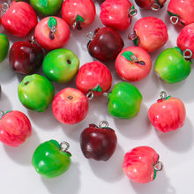 Load image into Gallery viewer, 5Pcs Simulation 3D Apple Fruit Resin Loose Beads DIY Handmade Bracelet Necklace Phone Charm Craft Supplies
