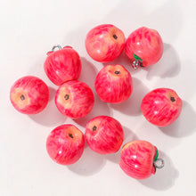 Load image into Gallery viewer, 5Pcs Simulation 3D Apple Fruit Resin Loose Beads DIY Handmade Bracelet Necklace Phone Charm Craft Supplies
