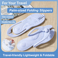 Load image into Gallery viewer, 1Pair Solid Color Portable Folding Flip-flops Anti Slip Slippers For Travel Hotel Bath Beach Couple Sandals
