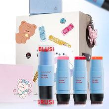 Load image into Gallery viewer, Blush Stick Double-Ended Natural Long Lasting Expansive Color Brightening Matte Makeup Monochrome Creamy Lips Cheek Makeup
