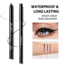 Load image into Gallery viewer, Durable Black Eyeliner Glue Pen Waterproof Non Smudging Non Fading Beginner Cosmetic Eyeliner Gel Pen with Pencil Sharpener
