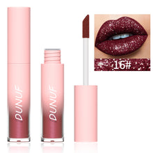 Load image into Gallery viewer, 18 Colors Waterproof Diamond Shimmer Glitter Lip Gloss Matte Glitter Liquid Lipstick Diamond Pearl Color Lip Gloss Sexy Make Up
