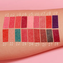 Load image into Gallery viewer, 18 Colors Waterproof Diamond Shimmer Glitter Lip Gloss Matte Glitter Liquid Lipstick Diamond Pearl Color Lip Gloss Sexy Make Up

