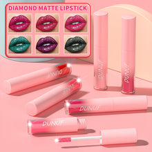 Load image into Gallery viewer, 18 Colors Waterproof Diamond Shimmer Glitter Lip Gloss Matte Glitter Liquid Lipstick Diamond Pearl Color Lip Gloss Sexy Make Up
