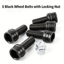Load image into Gallery viewer, 5Pcs M14x1.5 Car Locking Wheel Nuts Anti-Theft Bolt Set with Security Key 8D0601139F Replacement for VW Golf Audi A3 A4 A5
