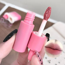 Load image into Gallery viewer, 2pcs/set Cute Water Gloss Velvet Matte Lip Glaze Waterproof Combination Mirror Matte Headphone Shaped Pendant Lipstick
