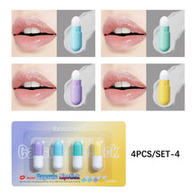 Load image into Gallery viewer, 6pcs/set Mini Cute Capsule Waterproof Lipstick Set Lip Balm Moisturizing Non-stick Cup Carry Pill Lipstick Lips Makeup Cosmetic
