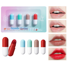 Load image into Gallery viewer, 6pcs/set Mini Cute Capsule Waterproof Lipstick Set Lip Balm Moisturizing Non-stick Cup Carry Pill Lipstick Lips Makeup Cosmetic
