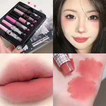 Load image into Gallery viewer, 6Pcs/set Cute Cat Mirror Water Lip Gloss Set Red Tint for Lips Makeup Long Lasting Glass Lip Glaze Waterproof Lipstick Kit

