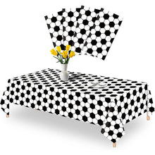 Load image into Gallery viewer, 137*183CM/137*274CM Disposable Soccer Tablecloth PE Material Waterproof Oil-Proof Easy Clean For Soccer Theme Party Decorations
