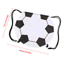 Load image into Gallery viewer, Football Pattern Drawstring Backpack Multifunctional 210D Polyester Storage Bag For Marathons And Outdoor Sports
