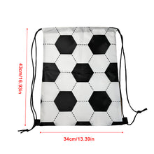 Load image into Gallery viewer, Football Pattern Drawstring Backpack Multifunctional 210D Polyester Storage Bag For Marathons And Outdoor Sports
