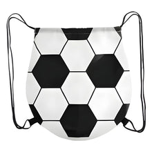 Load image into Gallery viewer, Football Pattern Drawstring Backpack Multifunctional 210D Polyester Storage Bag For Marathons And Outdoor Sports
