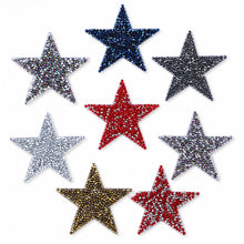 Load image into Gallery viewer, Pentagram Shaped Rhinestone Iron On Patches Clothing Appliques DIY Handmade Sewing Craft Accessories
