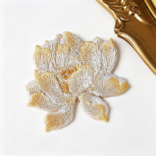Load image into Gallery viewer, 1Pc Lotus Flower Patch Embroidery Patch On Applique for Clothes Cheongsam Wedding Dress Bag DIY Decor
