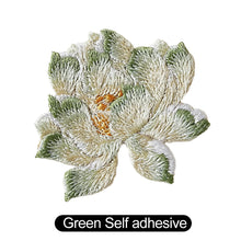 Load image into Gallery viewer, 1Pc Lotus Flower Patch Embroidery Patch On Applique for Clothes Cheongsam Wedding Dress Bag DIY Decor
