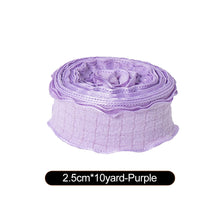 Load image into Gallery viewer, New 10 Yards 2.5cm Edge Fishtail Chiffon Ribbon for Gift Wrapping Bouquet Packaging &amp; Daily DIY Decoration
