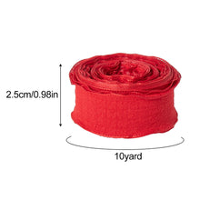 Load image into Gallery viewer, New 10 Yards 2.5cm Edge Fishtail Chiffon Ribbon for Gift Wrapping Bouquet Packaging &amp; Daily DIY Decoration
