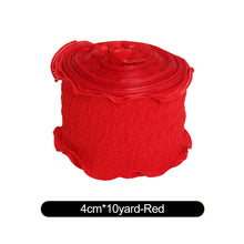 Load image into Gallery viewer, New 10 Yards 4cm Edge Fishtail Chiffon Ribbon for Gift Wrapping Bouquet Packaging &amp; Daily DIY Decoration
