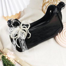 Load image into Gallery viewer, Korean Style Cute Bow Lace Keychain White Black Stylish Bag Pendant Phone Chain Daily Decoration Accessories
