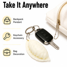 Load image into Gallery viewer, 1Pc Stress Relief Toy Mini Squeeze Dumpling Toy Simulation Food Keychain Decompression Gift &amp; Bag Pendant
