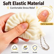 Load image into Gallery viewer, 1Pc Stress Relief Toy Mini Squeeze Dumpling Toy Simulation Food Keychain Decompression Gift &amp; Bag Pendant
