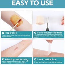 Load image into Gallery viewer, Medical-Grade Hydrocolloid Roll For Wound Care Hydrocolloid Bandages With Self-Adhesive Bed Sore Bandages Highly Absorbent For Burn

