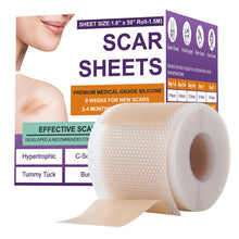 Load image into Gallery viewer, 1 Roll Silicone Self-Adhesive Waterproof Silicone Scar Sheets Covering Patch Waterproof Breathable Body Hand Skin Care Tape

