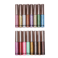 Load image into Gallery viewer, Colorful Glitter Eyeliner Waterproof Shiny Liquid Eye Liner Sparkle Metallic Pearl Neon Colors Vibrant Eye Makeup Party Rave Festival
