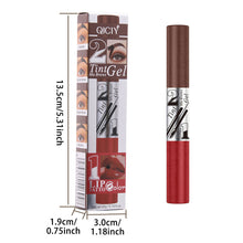 Load image into Gallery viewer, 2 in 1 Peel Off Eyebrow Tint &amp; Lip Stain Kit Double Head Eyebrow Gel Tint Lipstick Waterproof Long Lasting Peelable Makeup Set
